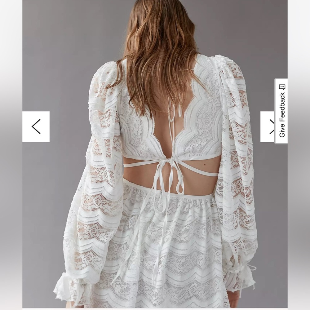 For Love & Lemons Mimi Lace Long Sleeve Mini Dress - Picture 3 of 4